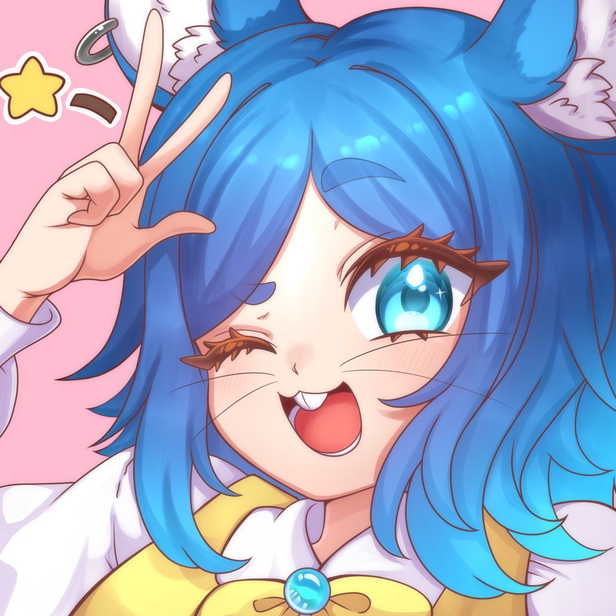 Icon illustration finished! Super cute pose hehe ⭐️ illust comms like this are open on my vgen!! ❤️ 

#VGenComm