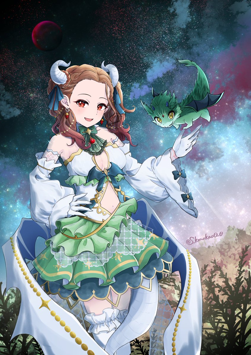前描いたお気に入りのドラゴン関裕美に背景つけました
関ちゃんお誕生日おめでとう