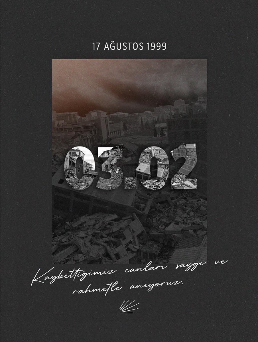 17 Ağustos 1999, depremin kader değil; bir ihmal zinciri olduğunun en acı hatırası olarak zihinlerimize kazındı. 

Depremde kaybettiğimiz her bir canımızı rahmet ve saygıyla anıyoruz. 

Unutmadık, unutmayacağız!