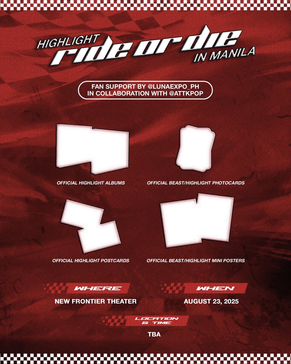 lunaexpo_ph's tweet photo. 🏁Highlight Ride or Die in Manila🏁
Fan support by @lunaexpo_ph &amp; @AttKpop

How to claim?
🏁RT &amp; like (following is optional)
🏁TEAM BAHAY TWEET YOUR PREF ALBUM BELOW (After Sunset, Chocolate Box, Loner) 9 winners will be drawn
🏁Please bookmark this as I will update the thread https://t.co/wNZrOpFMPP