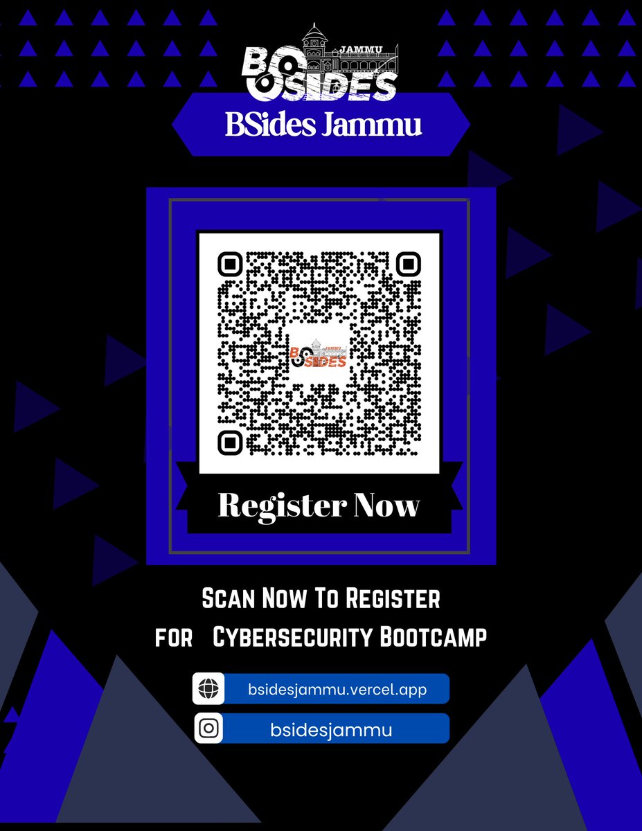 BSidesJammu's tweet photo. 🎯 Day 2 - Game Hacking Meets Real-World Offense
Join Sanchay Singh as he takes you inside the playground of memory manipulation, real-time exploits &amp; more.

📆 17 Aug | 🕘 9 PM | 💻 Virtual
This is not just gaming - this is cyber offense in action!

Hashtags:
#BSidesJammu https://t.co/WlyvCNnbn3