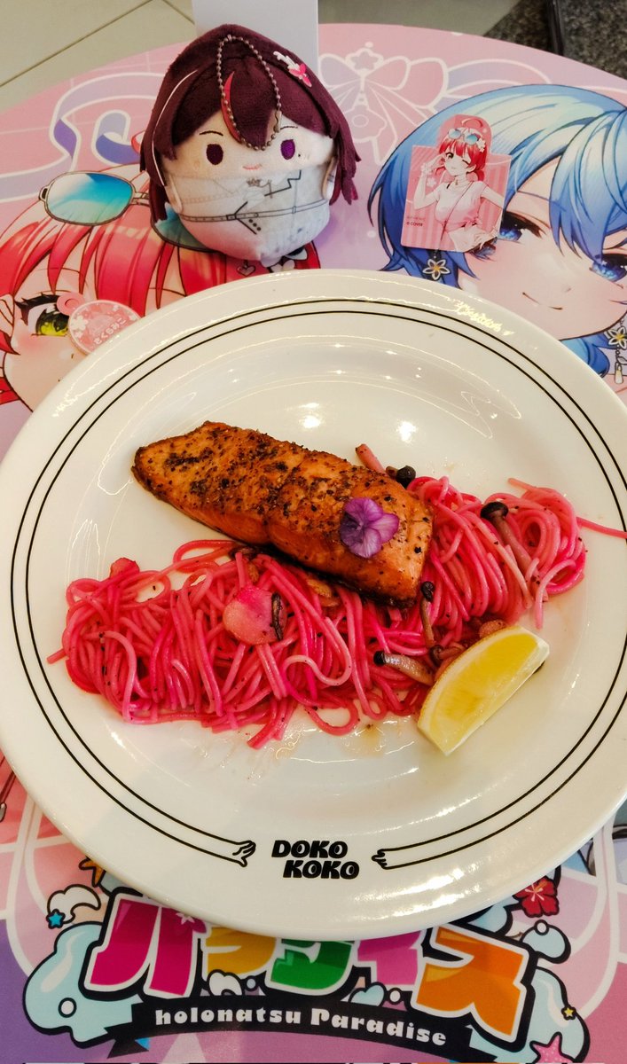 So I went to the DokoKoko x Hololive collaboration cafe!!!

The atmosphere was good and the food was surprisingly nice. Hopefully there will be a Holo JP Gen 5 or Advent themed Cafe in the future 😋

#holonatsuParadise #ホロ夏パラダイス #hololive #DKKK