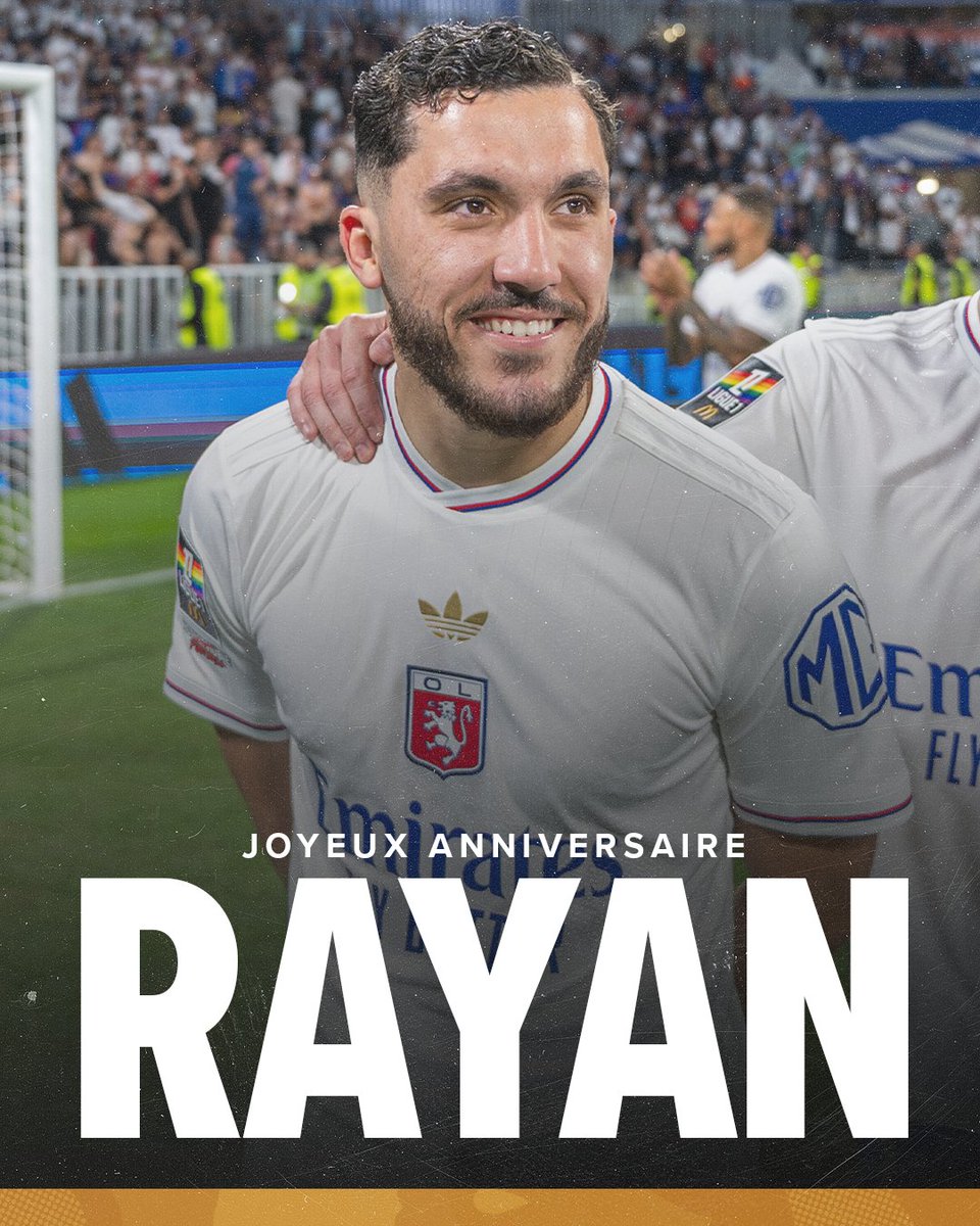 Olympique Lyonnais (@ol) on Twitter photo 15 ans passés dans son club formateur, 185 matchs disputés, 29 buts marqués et 45 passes décisives délivrées... <a href="/rayan_cherki/">Rayan Cherki</a> fête ses 22 ans ce dimanche 🦁🔴🔵
Joyeux anniversaire Gone, et félicitations pour ce premier but en <a href="/premierleague/">Premier League</a> 🥳👏 15 ans passés dans son club formateur, 185 matchs disputés, 29 buts marqués et 45 passes décisives délivrées... <a href="/rayan_cherki/">Rayan Cherki</a> fête ses 22 ans ce dimanche 🦁🔴🔵
Joyeux anniversaire Gone, et félicitations pour ce premier but en <a href="/premierleague/">Premier League</a> 🥳👏