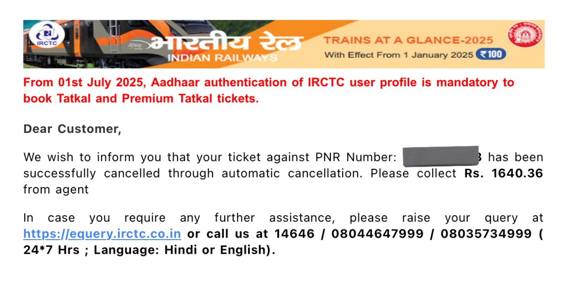 kaushjaiswal's tweet photo. Tatkal magic trick 🎩✨

Selected “confirm berth only” while booking → Still got TQWL.
Paid ₹1,729 → Refund ₹1,640.
Poof! ₹89 vanished.

How much do you mint daily with this tactic, @IRCTCofficial?

Ganda hai, par dhandha hai?

#Loot #IRCTC

@RailMinIndia @RailwaySeva https://t.co/Y0cjkPM8zG