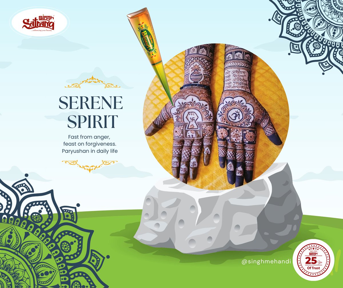 SatrangMehandi's tweet photo. Serene Spirit
#singhsatrangmehandi #bestmehandicone #singh #singhbansuri #singhmehandi #satrang #Singhdecorative #purehenna #henna #mehandi #brandedmehandicone #safestmehandicone #art #purerajasthanihenna #styleinspiration #natural #artist #saavan #paryushan https://t.co/28bNaXnzWG