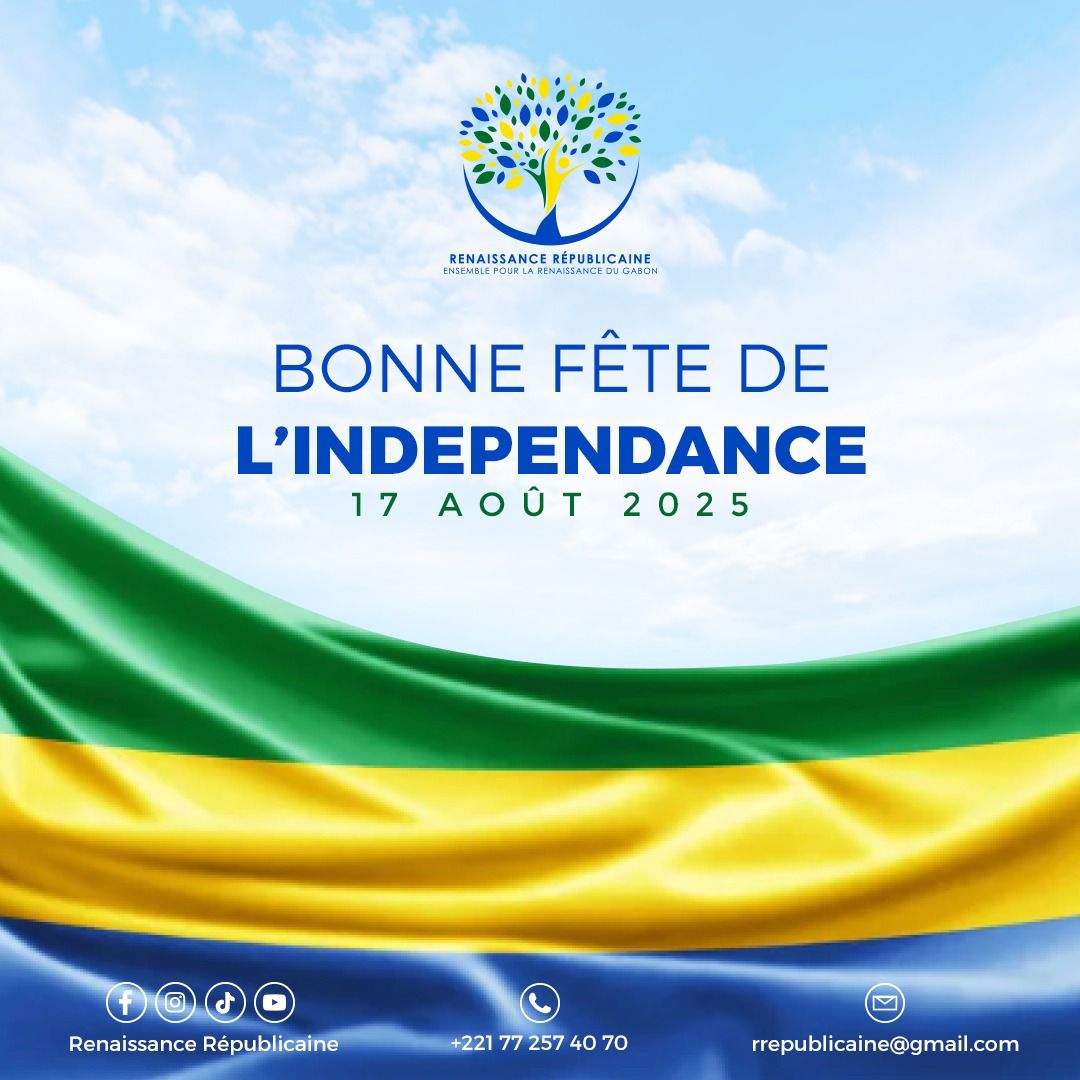 Bonne fête de l'Indépendance chers compatriotes.🇬🇦❤️

#gabon 
#indépendance 
#17aout2025 
#65ans 
#diaspora