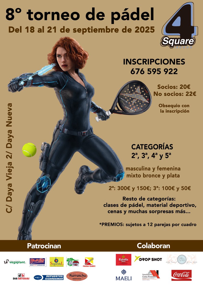 4sqindoor's tweet photo. Próxima parada 8º torneo 4Square 2025 abiertas las inscripciones. APUNTATE YA Y NO TE LO PIERDAS !!!!🎾🎾🎾🎾 https://t.co/Kn8OFcEUNZ