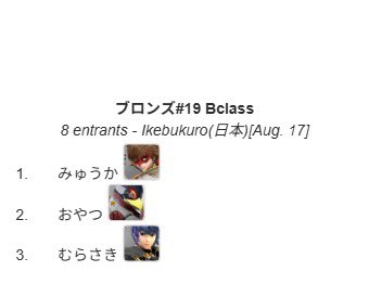 Box_Smash__'s tweet photo. 箱すま！ブロンズランク#19

1位🥇アスラ(@rizabaku)選手
2位🥈キオナ(@kiona_Sora )選手
3位🥉すずゅが(@HF55377871)選手

Bクラス みゅうか(@myumyu_mayoi )選手

です。おめでとうございます！！🎉

次回は8/31に魔境未満大会を予定しております。

お待ちしております🙇 https://t.co/Rkj5JEpJHH