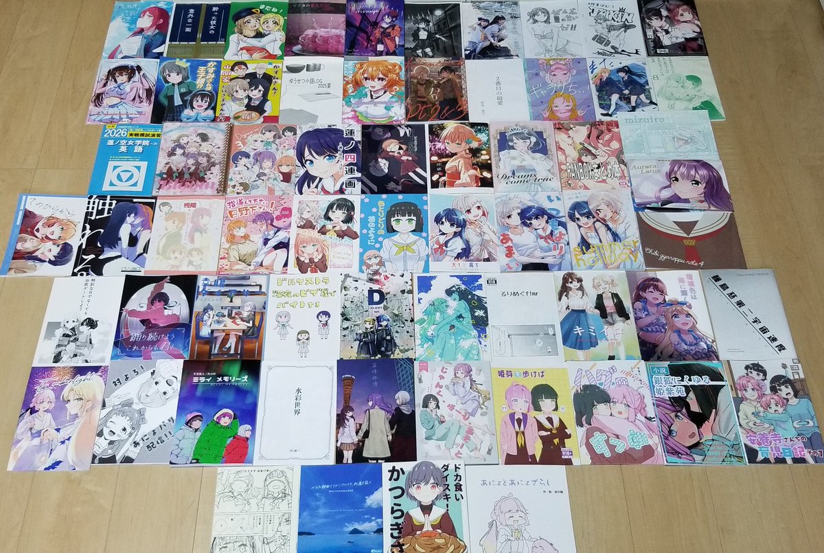 コミケお疲れさまでした‼️

夏コミ１日目、ラ！を主で暴れてきました❗
南館の快適さの中、たくさんの素敵な本を得ることが出来て最高です❗

毎月毎月こんなにも戦利品が得られ、
サークルの皆さまに感謝多謝ですありがとうございます‼️