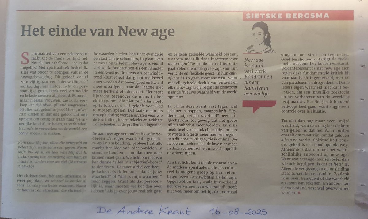 EWTN Lage Landen (@ewtnlc) on Twitter photo Mooie eerlijke bijdrage van <a href="/SBergsma/">Sietske Bergsma</a> in <a href="/AndereKrant/">De Andere Krant</a>. Het einde van het atheïsme, new age? Steeds meer mensen laten zich aansteken door het Vuur van Christus. Het Christelijke geloof is niet vaag, maar hartstikke redelijk en realistisch. Probeer maar eens over vuur te lopen. Mooie eerlijke bijdrage van <a href="/SBergsma/">Sietske Bergsma</a> in <a href="/AndereKrant/">De Andere Krant</a>. Het einde van het atheïsme, new age? Steeds meer mensen laten zich aansteken door het Vuur van Christus. Het Christelijke geloof is niet vaag, maar hartstikke redelijk en realistisch. Probeer maar eens over vuur te lopen.