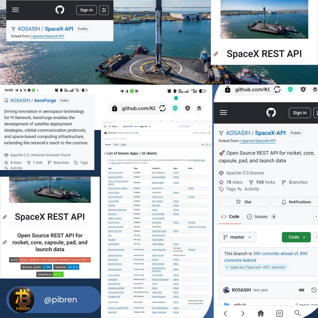 pibrens's tweet image. 🚀 AeroForge for Pi Network now integrates SpaceX REST API open-source data for rockets cores capsules & launches. 🌌
From satellite strategies to orbital #protocols shaping #Web3 + space future.
Pioneers the cosmos is within reach! ✨github.com/KOSASIH/AeroFo…
#PiNetwork #SpaceX