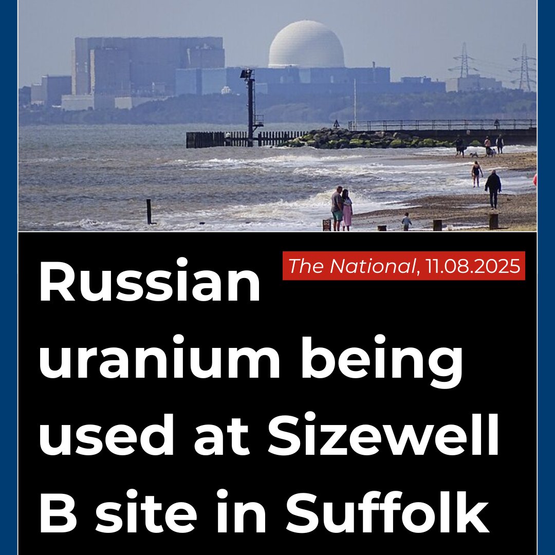 ScottishCND's tweet photo. SO MUCH FOR ENERGY INDEPENDENCE...
The sheer irony of promoting nuclear power to achieve "energy independence," when the nuclear supply chain is dominated by Russia and China.
Upgrade the grid, upscale renewables. Enough of the nuclear scam.
#nuclear
#torness
#sizewell https://t.co/tHdgFl5Aoc