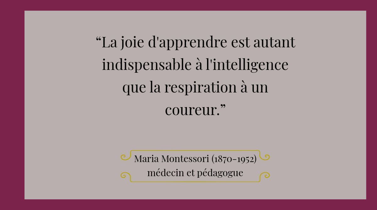 👩‍🏫 Aujourd'hui, on découvre une #citation de Maria #Montessori (1870-1952), médecin et pédagogue. 👩🏃‍♀️