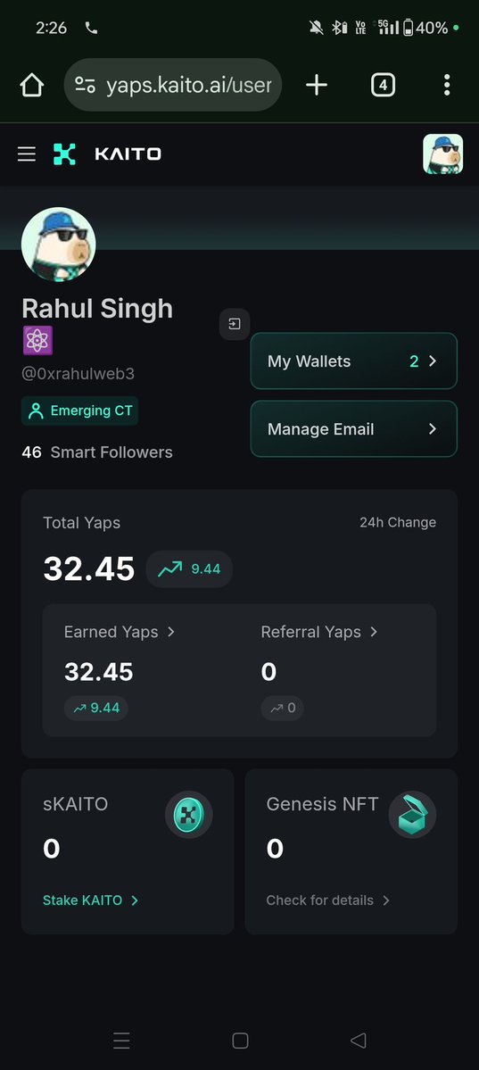 Rahul Singh ⚛️ 🧪 (@0xrahulweb3) on Twitter photo Earn 9.44 Kaito yaps Today 🔥
Locked in today → deep dive mode
<a href="/0G_labs/">0G Labs (Ø,G) - AI L1</a> + <a href="/monad/">Monad ⨀</a> on the radar
Leaderboard is next target
<a href="/KaitoAI/">Kaito AI 🌊</a>
Grind doesn’t stop till we’re up there. Earn 9.44 Kaito yaps Today 🔥
Locked in today → deep dive mode
<a href="/0G_labs/">0G Labs (Ø,G) - AI L1</a> + <a href="/monad/">Monad ⨀</a> on the radar
Leaderboard is next target
<a href="/KaitoAI/">Kaito AI 🌊</a>
Grind doesn’t stop till we’re up there.