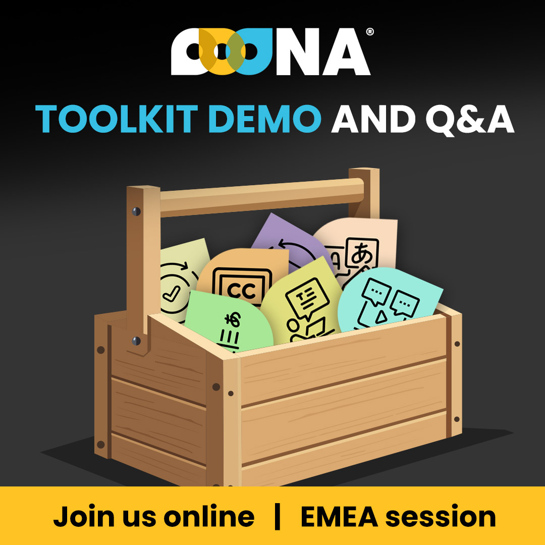 OOONA (@ooona13) on Twitter photo π OOONA Toolkit Tour, EMEA session. 
Curious how our state-of-the-art platform supports timed-text workflows?
Whether you're working with Closed Captions (CEA-608) for the Americas, Teletext for Europe, or Japanese subtitles, you're covered.
π Register go.ooona.net/41acCKx π OOONA Toolkit Tour, EMEA session. 
Curious how our state-of-the-art platform supports timed-text workflows?
Whether you're working with Closed Captions (CEA-608) for the Americas, Teletext for Europe, or Japanese subtitles, you're covered.
π Register go.ooona.net/41acCKx