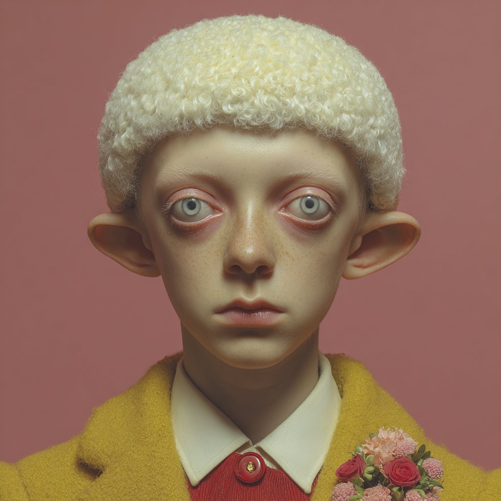 FOulhiou's tweet photo. #Promptshare
🖊️studio portrait of a strange fashion boy , pastel colors, hyper-realism, use pastel yellow (#FFF4BD), rose quartz (#F4B9B8), Baby Bkue (#BBE7FE), and Seafoam Green (#BDF0D6) tones --relax --profile 7bnsc4j --stylize 300
Share your strange portraits with #cp43 https://t.co/iddrNifn3w