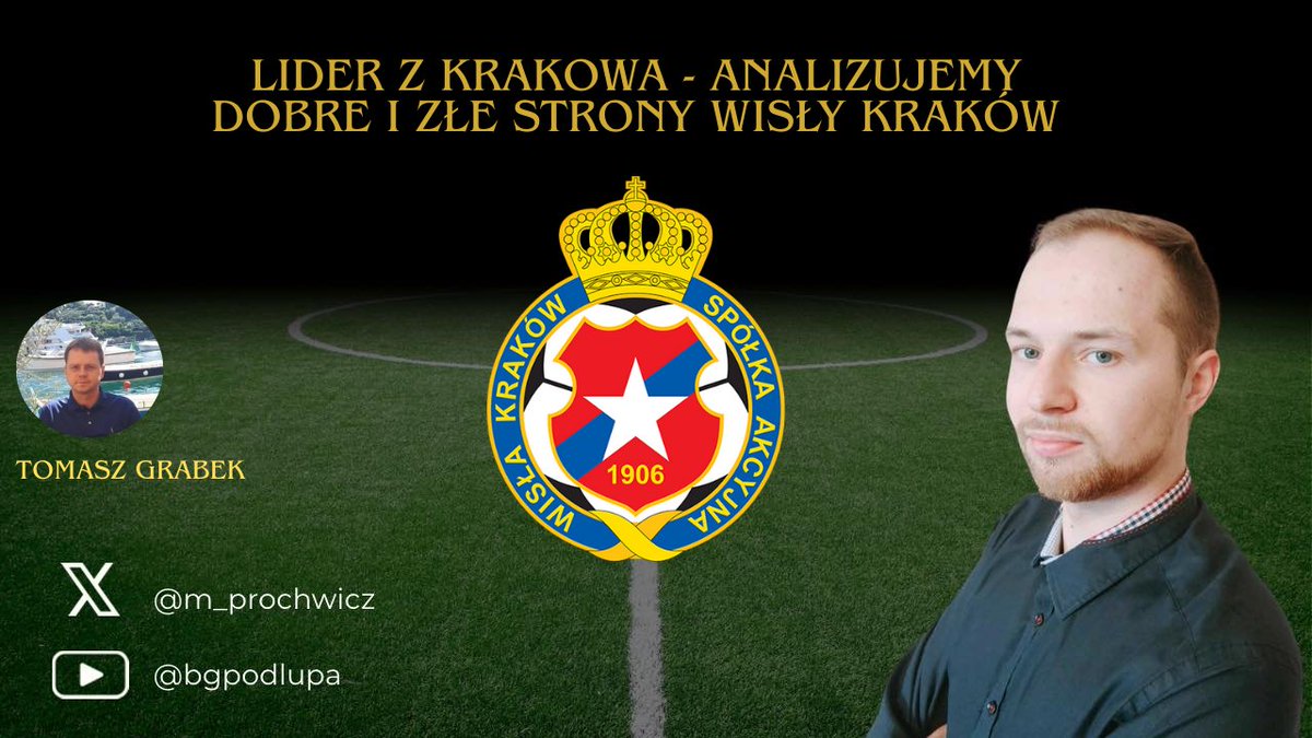 Prośba o RT 😀
Może i pauzujemy w tej kolejce, ale to nie oznacza, że zostawiamy was bez nowego odcinka. Razem z <a href="/Tommaso_TGrabek/">Tommaso - Tomasz Grabek</a> mamy dla was analizę dobrych i słabych stron naszej <a href="/WislaKrakowSA/">Wisła Kraków</a> 
Link w komentarzu. 
Już jutro pojawi się kolejny materiał poświęcony pewnemu
