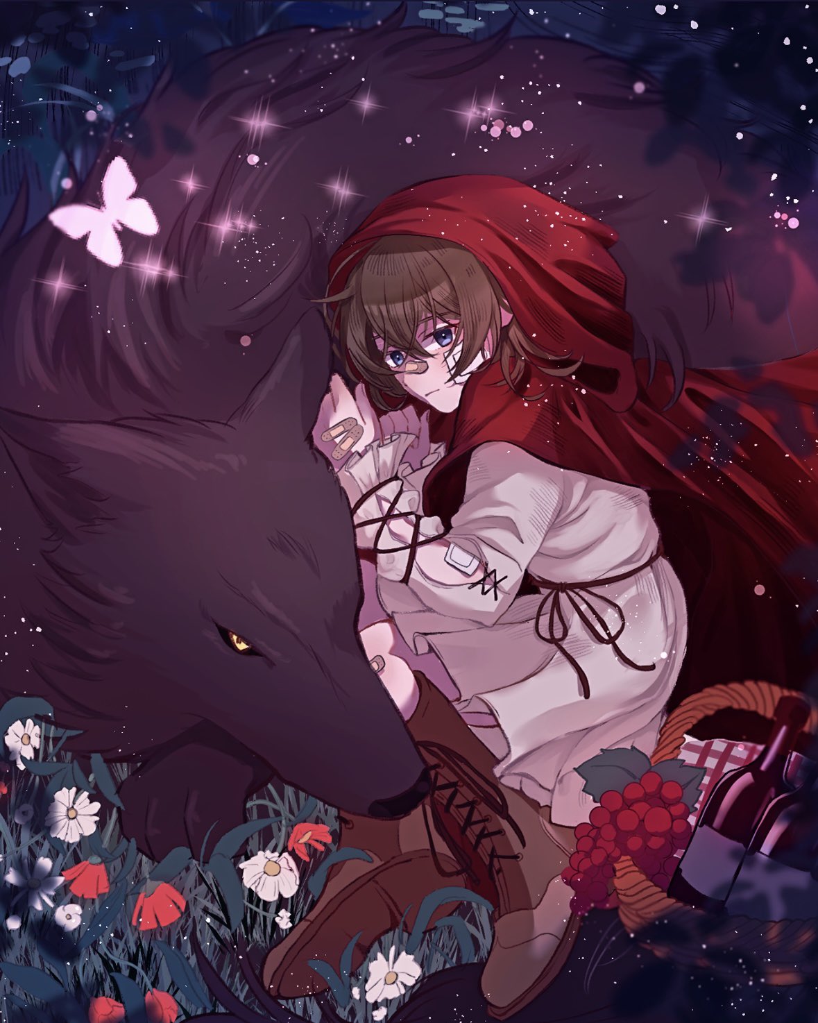 【赤ずきんの逆襲】手描き イラスト アート ゆえ on X: 