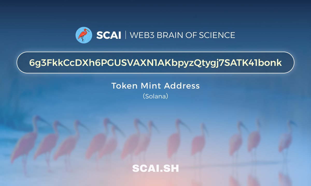 $SCAI  60%锁仓，17.1%空投给早期捐献者，除去池子和dev持仓，只有14%左右的流通，今晚9点AMA。<a href="/SolportTom/">Tom</a> <a href="/iamkadense/">Kadense Pengu°❗️❗️❗️</a> <a href="/TheOnlyNom/">Nom</a> <a href="/SolanaDeSci/">DeSci</a> <a href="/irys_xyz/">Irys (✧ᴗ✧)</a> <a href="/CryptoDevinL/">CryptoD | 1000X GEM</a> <a href="/0xAA_Science/">0xAA</a> <a href="/0xSunNFT/">0xSun</a> <a href="/Ga__ke/">gake</a> <a href="/brc20niubi/">王小二</a> <a href="/wolfyxbt/"></a> <a href="/hexiecs/">冷静冷静再冷静</a>