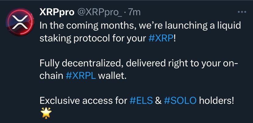 These guys are absolutely rocking it!! 🔥🚀 

In the coming months they’re launching a decentralized #XRPL liquid staking protocol for #XRP.

Reserved to ELYSIANERS!!!