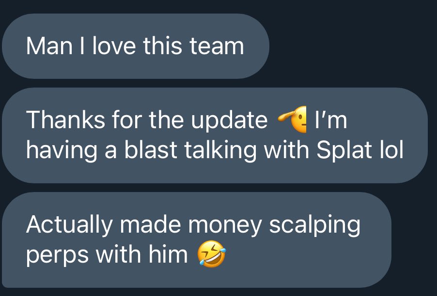 Could not be more thankful to our team, holders and everyone giving feedback

Team is building what usually take years and VC funding in just months with no VC money

Holders are out here giving feedback and supporting at every step

Founders are non stop

Oh and $Splat already