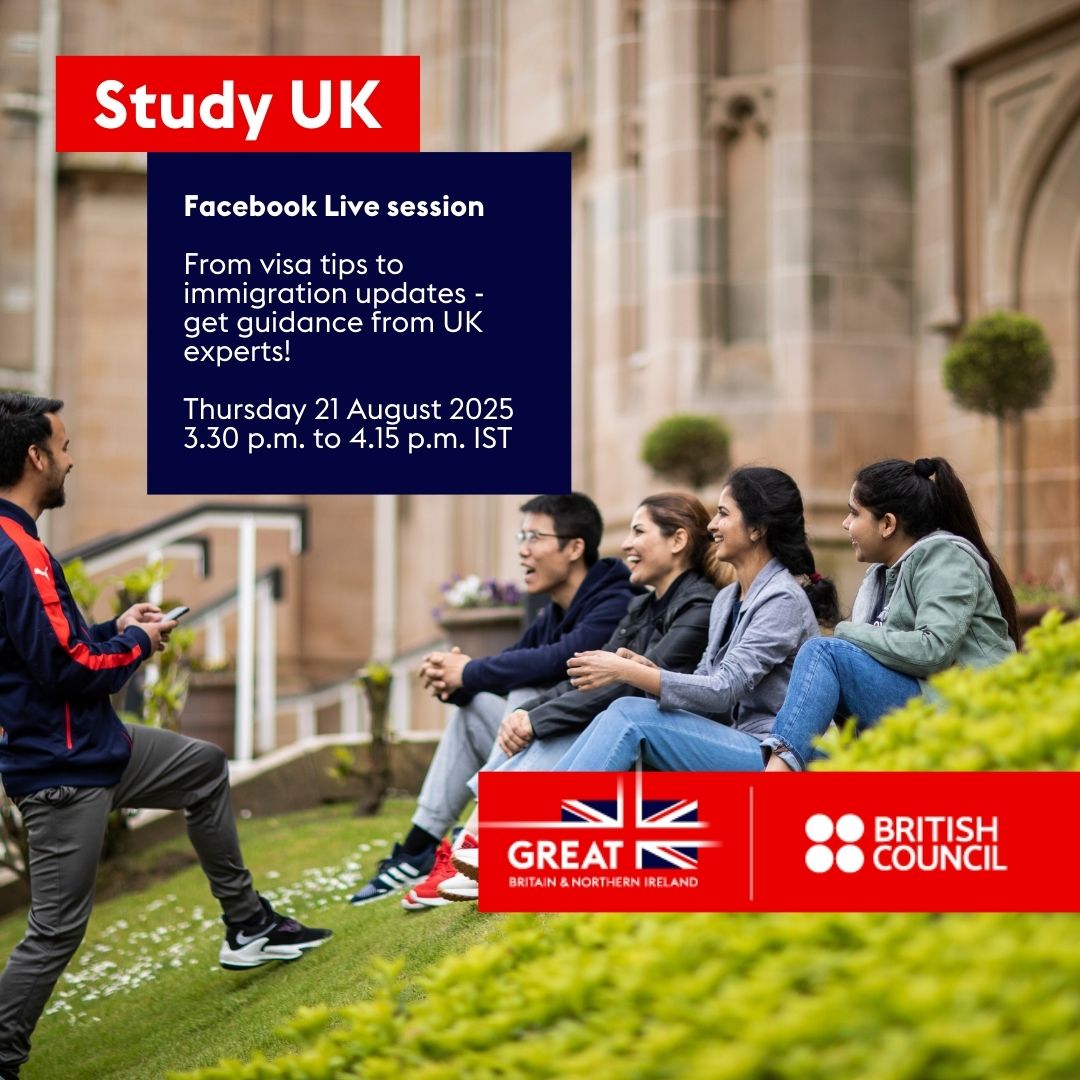 Your UK study journey starts here! 

Tune in on 21 August, 3:30 p.m. (Sri Lanka time) for a Facebook live session with visa experts and get all the must-know updates before you fly.

Register now: ow.ly/GIyx50WFSc8

#StudyUK #UKVI #UKVisa