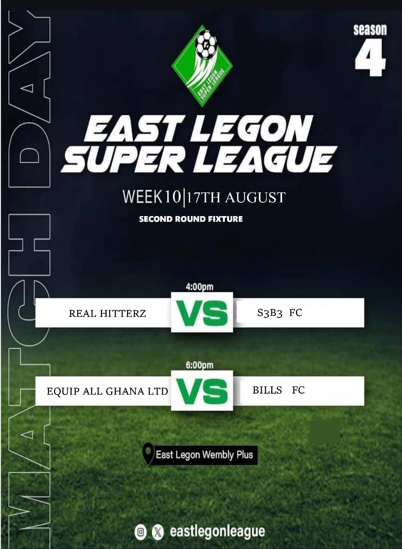 S3b3FC's tweet photo. S3B3 FC 🆚 Real Hitterz – 4PM, East Legon Wembley ⚽💚🤍
They call it a rivalry, but let’s be honest… it’s just S3B3 collecting points again 😂. Playoffs? That was a fluke. Today, we remind them who really runs Wembley. 🏟️
💚🤍 All gas, no brakes. #eastlegonleague #s3b3fc https://t.co/czTai8Eszp