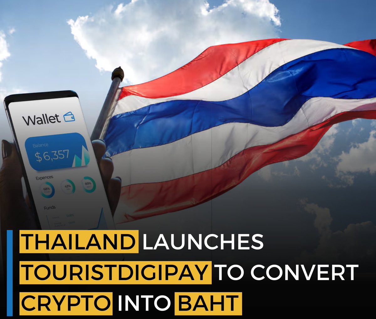 TRanjanofficial's tweet photo. 🇹🇭 Thailand to launch Tourist DigiPay from Aug 18 — allowing tourists to convert crypto into local fiat for seamless payments 🔥✈️

Meanwhile 🇮🇳 India still hitting the snooze button 😴💤
How long till we catch up? 🤔

#Thailand #CryptoPayments #Tourism #DigitalCurrency #India #CryptoNews #BlockchainAdoption #FutureOfMoney