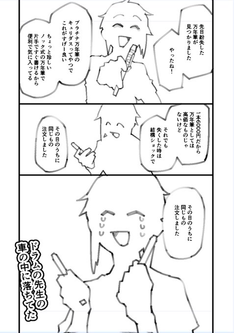 先日紛失した万年筆が見つかりました お騒がせしました 