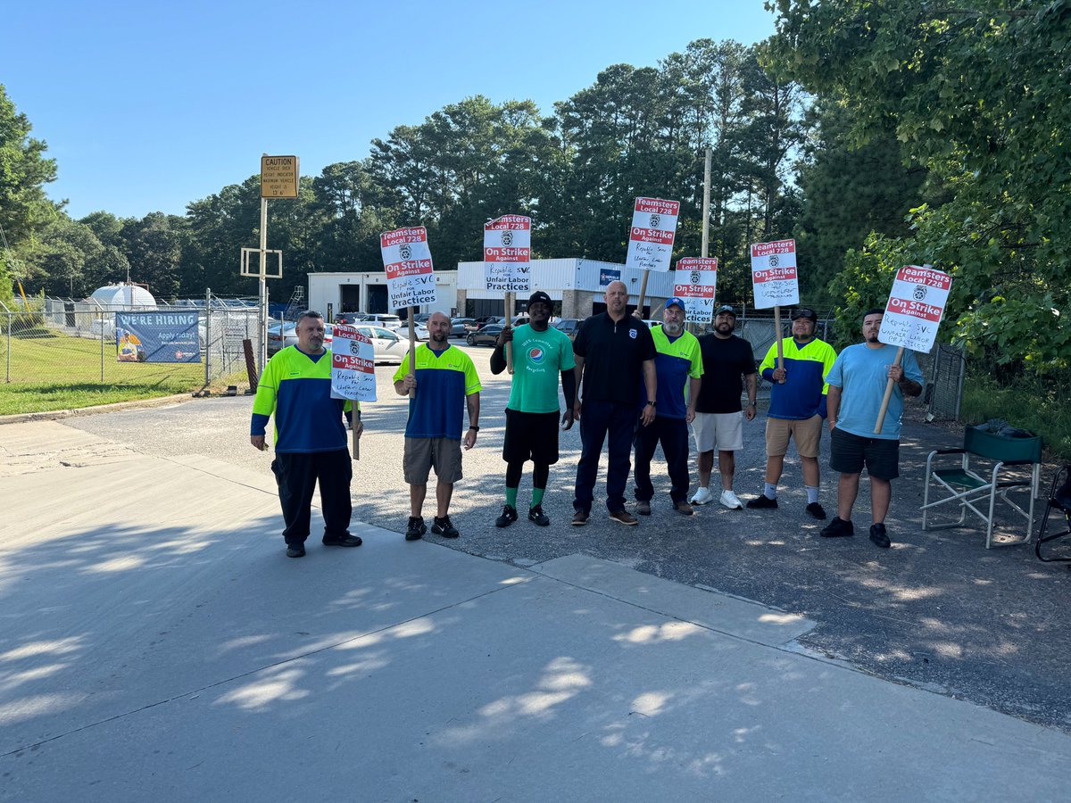 Victor Mineros, Director of the Teamsters Solid Waste and Recycling Division, joined striking Republic Services Teamsters on picket lines in Cumming, Ga., and around the Boston area this week. Despite raking in $16 billion last year off their hard work, Republic refuses to offer