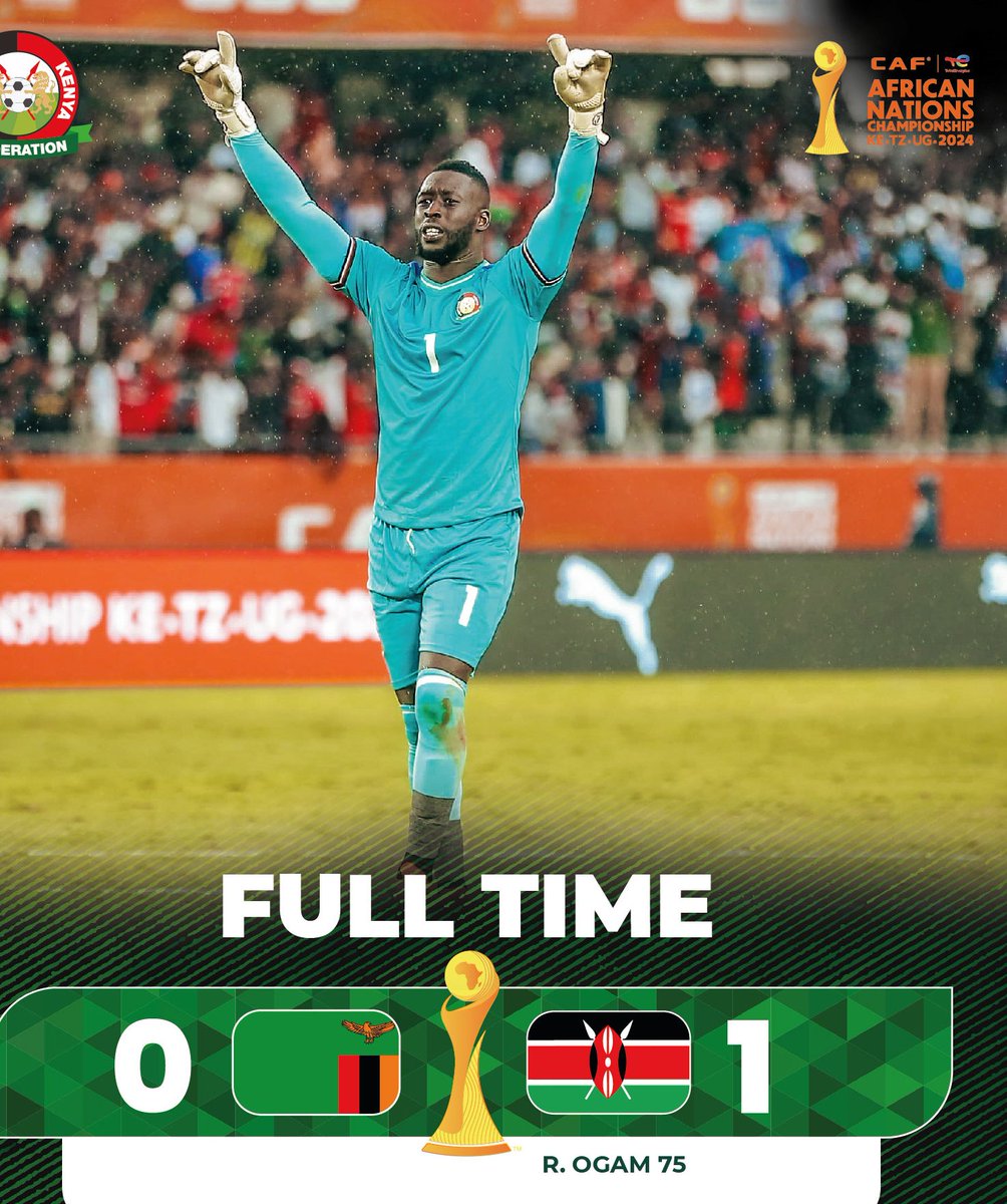 njirunels's tweet photo. What a brilliant victory against Zambia! This win not only shows your resilience and teamwork but also secures your place in the next stage as group leaders. You’ve made Kenya proud—our hopes and prayers continue with you on this journey. 🙌🔥
#HarambeeStars #kasarani https://t.co/4YOakxRAvw