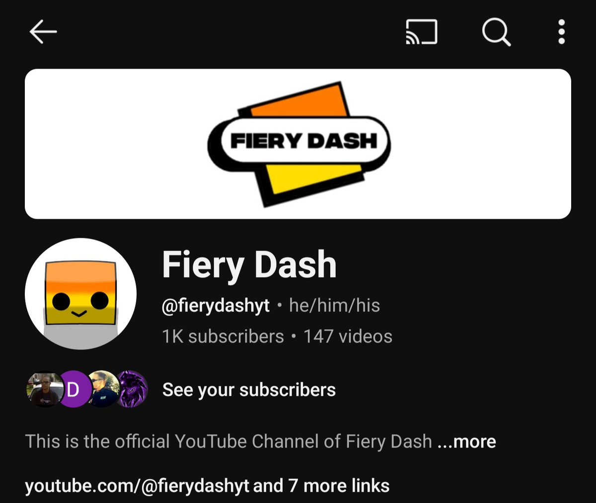 fierydashyt's tweet photo. Hello @YouTube,  I reached 1k subscribers on my channel! 🥳🎉✨️ https://t.co/DQBwxmaFcf