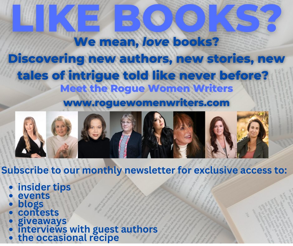 #amreading #lovebooks
roguewomenwriters.com/subscribe

<a href="/christinegoff/">Chris Goff</a> <a href="/gaylelynds/">Gayle Lynds</a> <a href="/ToscaLee/">Tosca Lee</a> <a href="/KarnaBodman/">Karna Small Bodman</a>  <a href="/isabellambooks/">Isabella Maldonado</a> <a href="/jennymilchman/">Jenny Milchman</a>