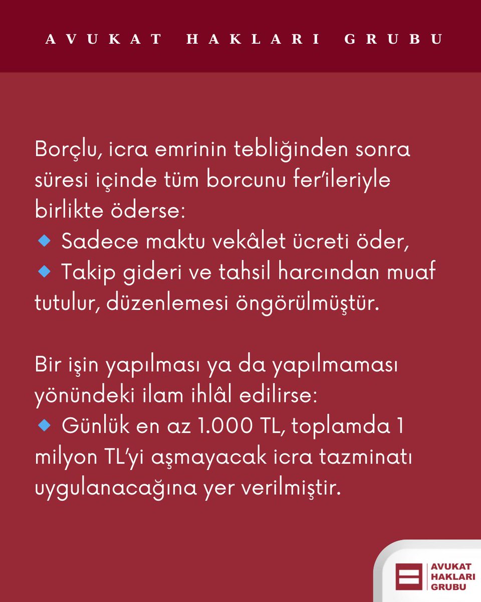 Ben mi yanlış anladım ? Yoksa 
Yeni tasarıda;  borcunu ödemediği için borçluya icra takibi açmak ve masraf yapmak zorunda kalan alacaklının yaptığı masraf, borçluya değil de alacaklıya mı yüklenecek ?

Yani borçlu borcunu ödemedi diye icra takibine giden alacaklı, takip gideri