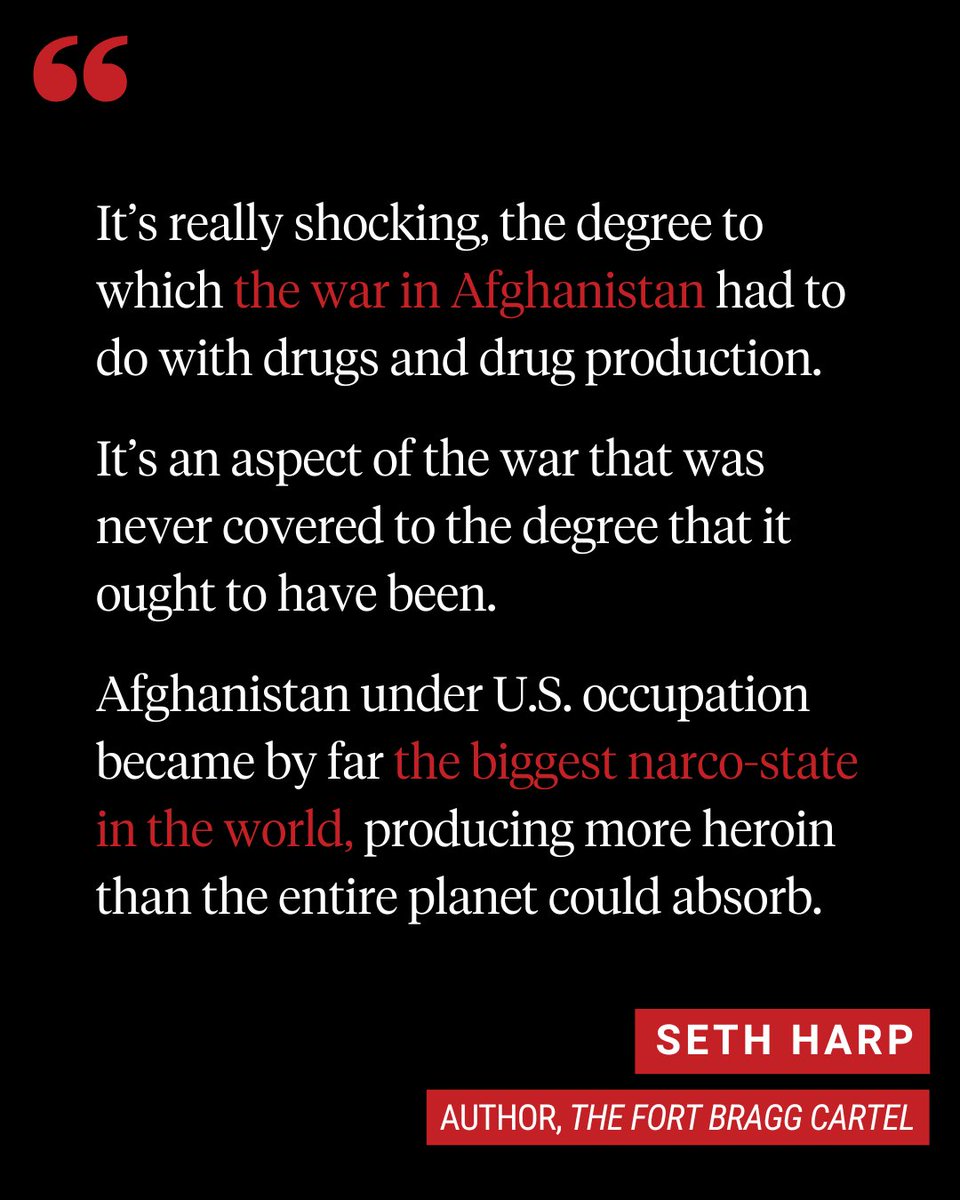 Watch our interview with investigative journalist Seth Harp, author of "The Fort Bragg Cartel: Drug Trafficking and Murder in the Special Forces." 

democracynow.org/2025/8/14/fort…