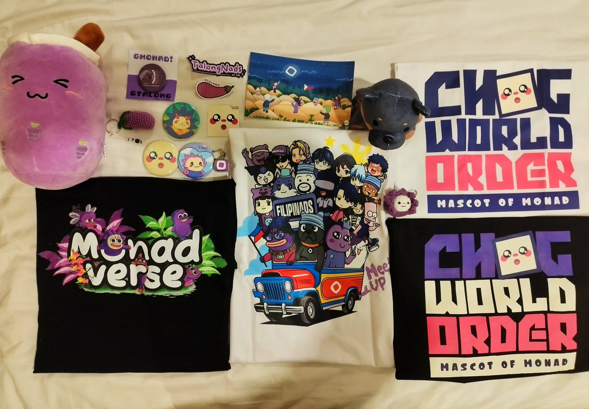 My bag is full, but my heart is even fuller! 💜

Huge thank you to all the amazing <a href="/Filipinads/">FilipiNADS</a> who showed up!

This photo only shows the merch I brought home, but the real treasure was the unforgettable experience with all of you guys!

<a href="/monad/">Monad ⨀</a>