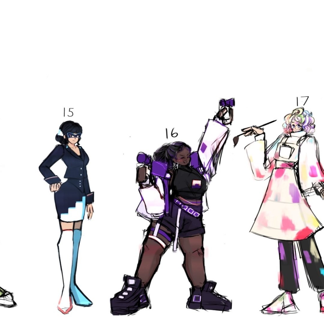 All of them cept bigger 

20 characters is a lot 

#numberblocks #gijinka #numberblocksfanart #1through20
#myart