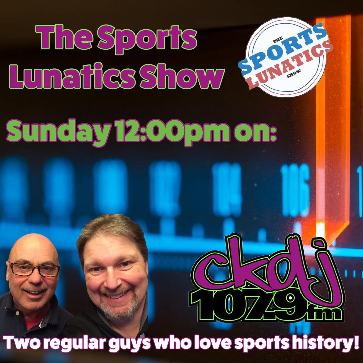 At noon today, set your radio dial to CKDJ 107.9FM. The Sports Lunatics Show will be on and we have another great episode for you. Not in Ottawa? Go to ckdj.net and listen online. Have a great sports day, everyone!