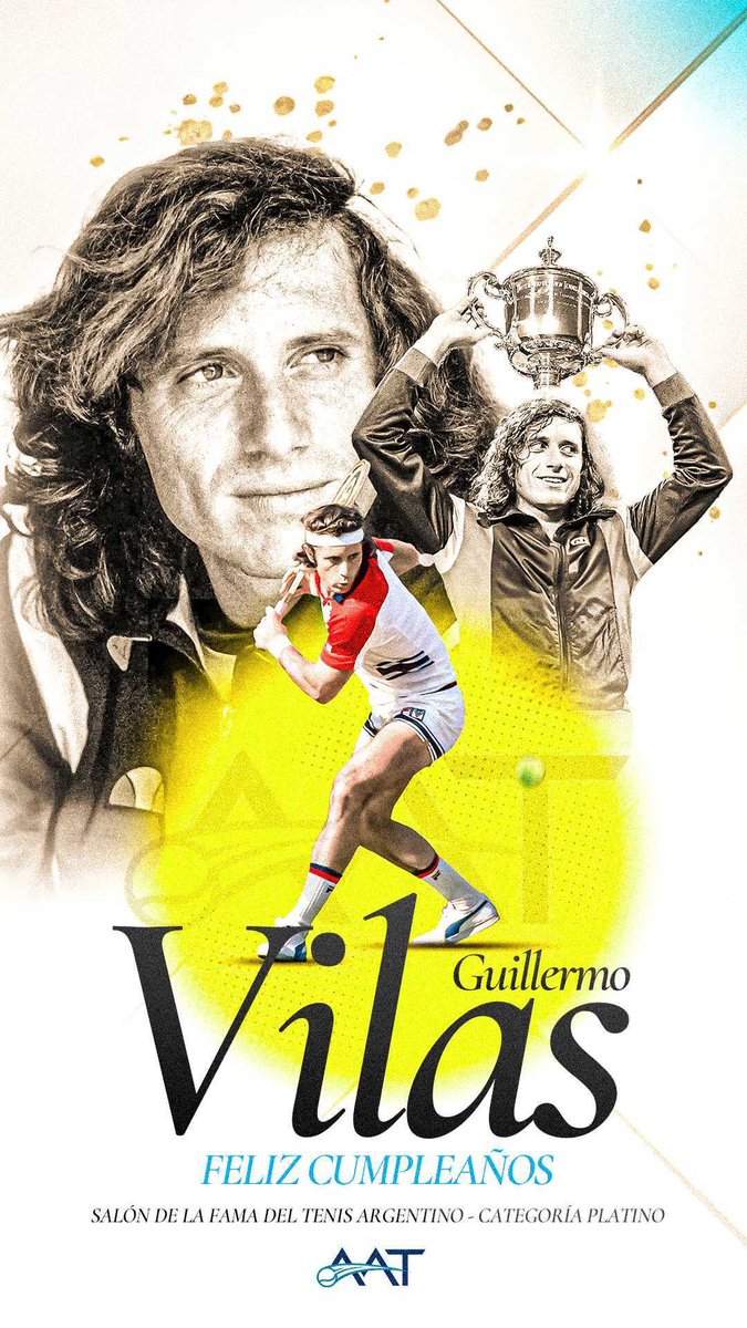 Popularizó el tenis en el país al codearse con los más grandes y estar durante años en los principales escenarios del mundo. 

Ganador de 4 Grand Slam y otros 58 títulos ATP. Sobran las palabras al mencionar su grandeza y su eterno legado en el tenis argentino. 

¡Felices 73