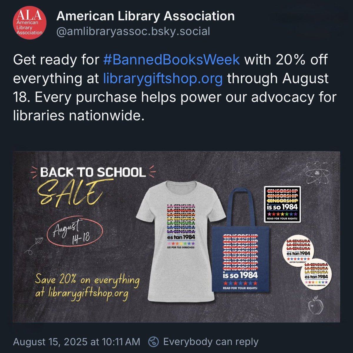 The Banned Books Week grift by American Library Association is starting already. 

No books have been banned in USA 🇺🇸 since 1963. As US Department of Education ruled, ALA’s claim of “book banning” is a hoax. But ALA needs more money to harm more children.
