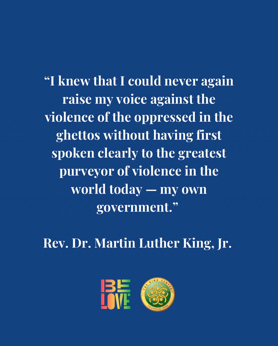 “I knew that I could never again raise my voice against the violence of the oppressed in the ghettos without having first spoken clearly to the greatest purveyor of violence in the world today - my own government.” #MartinLutherKingJr

#MLK #USA #AmericaAmerica