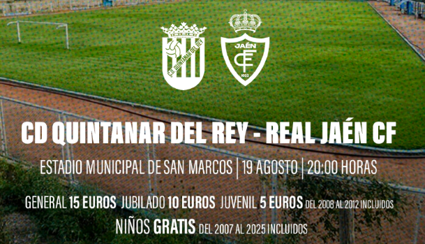 Precios abusivos en pretemporada, siempre el penúltimo capítulo.

❌En desacuerdo que en un amistoso de pretemporada entre dos equipos de cuarta categoría, el <a href="/cdquintanardrey/">CD Quintanar del Rey</a> ponga el precio general a 15€ para aprovecharse del tirón del <a href="/RealJaenCF/">Real Jaén C.F.</a>.