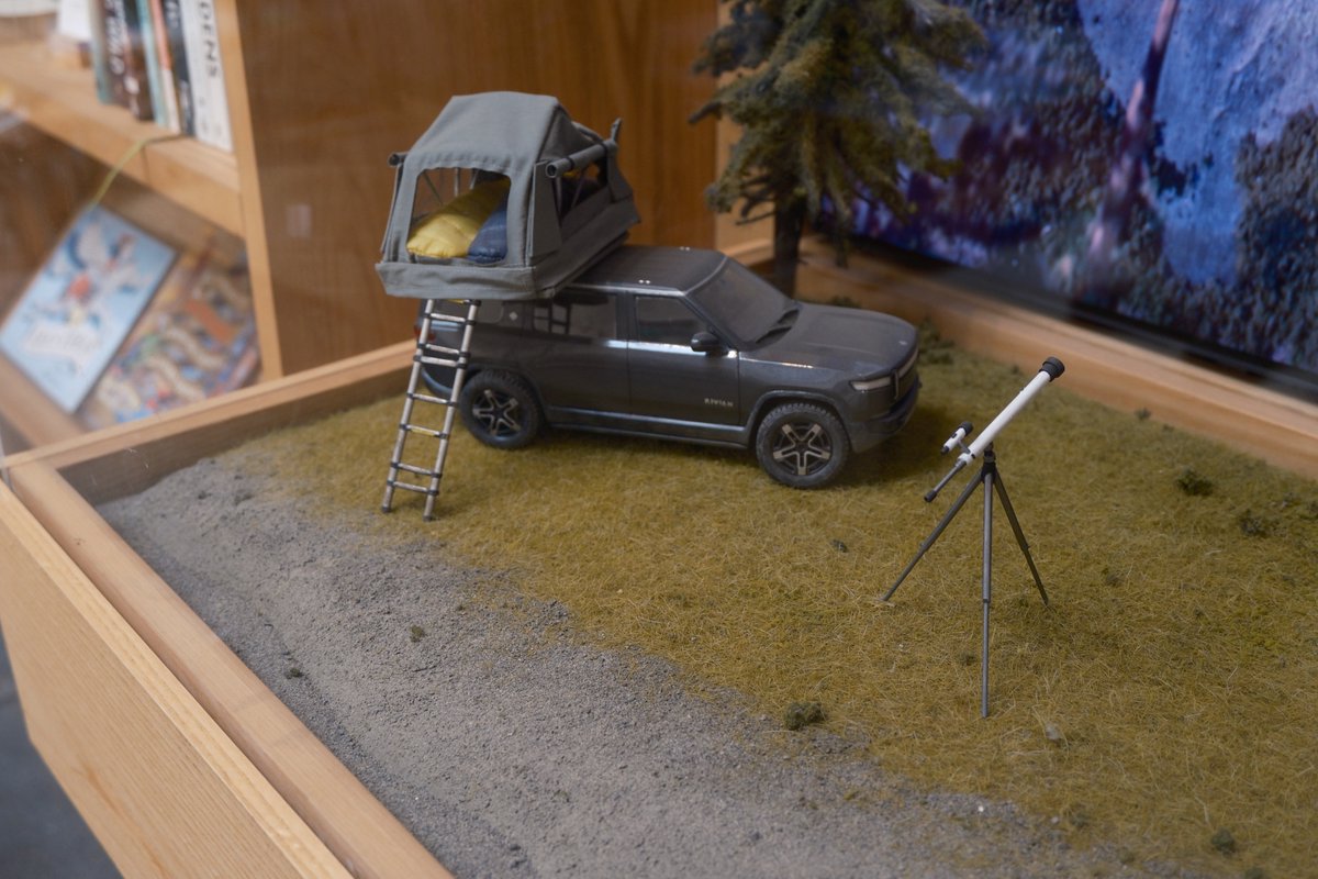 Rivian's Venice hub has these miniatures models, I need one. Also stop teasing us with that camp kitchen!