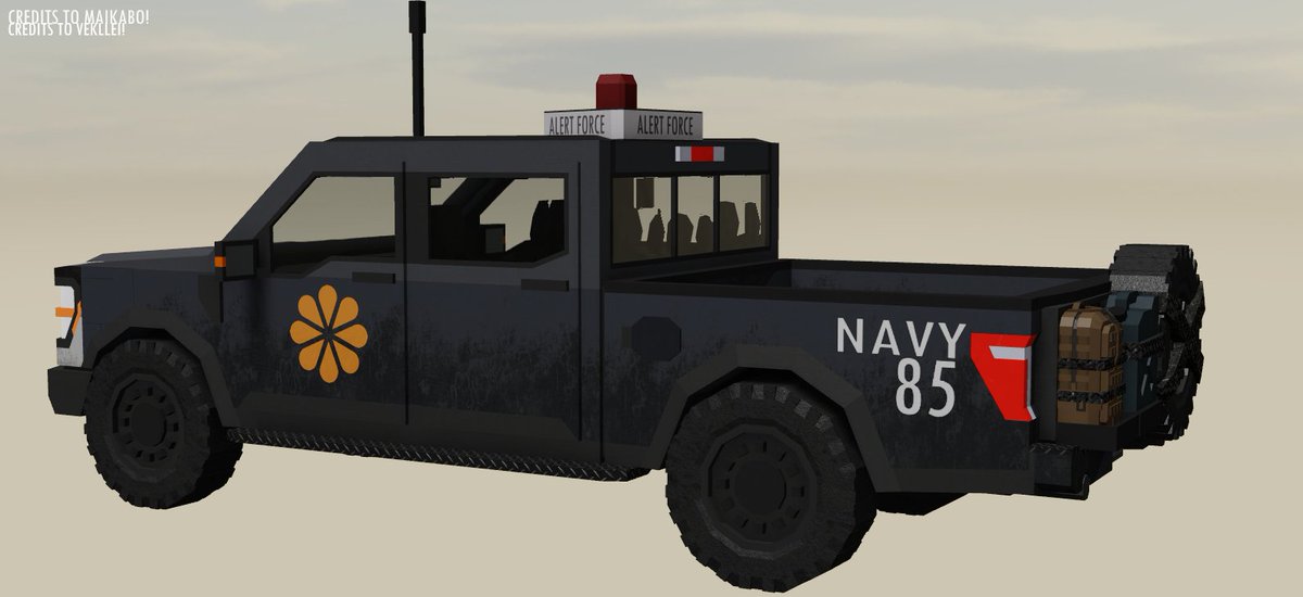 KAZUMOYOUKENZA's tweet photo. I'm back with this

I experimented with Maikabo's Vehicles and I decided to make Hobart's or Vekllei's Commonwealth Pick-up Truck, and this was the best I could do.

Credits: 
@maikabo10 for the Vehicles
@vekllei for the main Design Inspiration.

#STUDIO7RBLX #rblxMSC #SFW https://t.co/kjCbZnsXTE