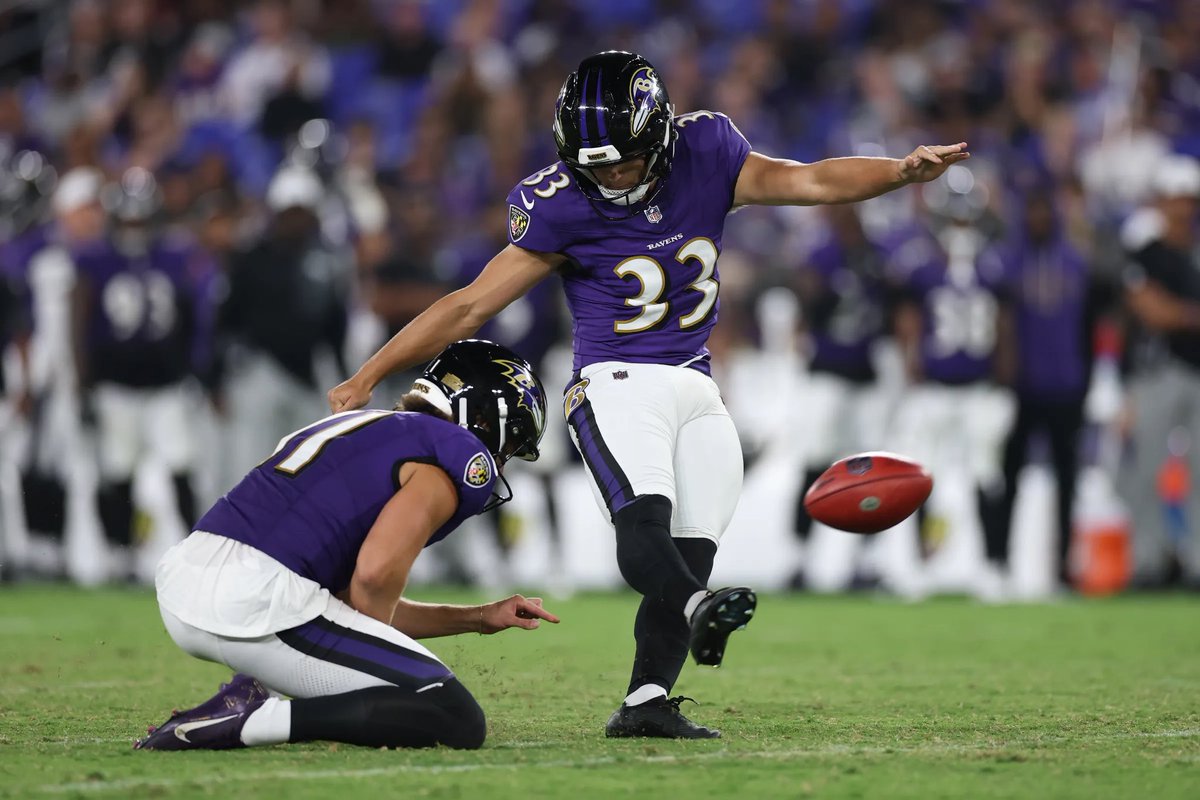 LiveRavenNation's tweet photo. Ravens rookie K Tyler Loop has officially won the starting job. 

The last time a rookie kicker started in Baltimore… they went on to win the Super Bowl. 👀

History continues to repeat itself. 🤞 https://t.co/urMFhwtUzJ
