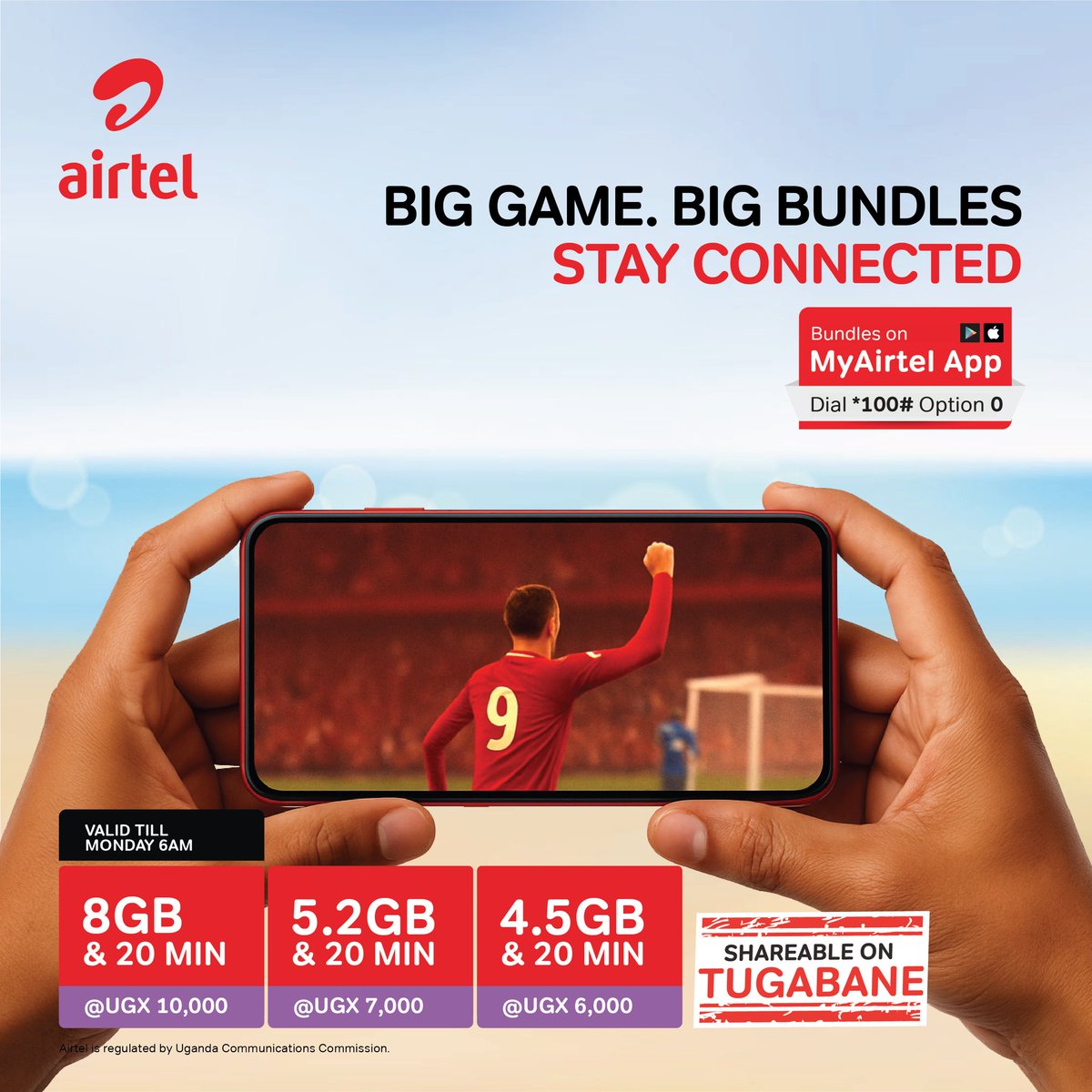 Airtel_Ug's tweet image. The rivalry takes off in an hour. 

Catch every moment with Freaky Weekend Bundles.

Use MyAirtel App or Dial *100*0# today.