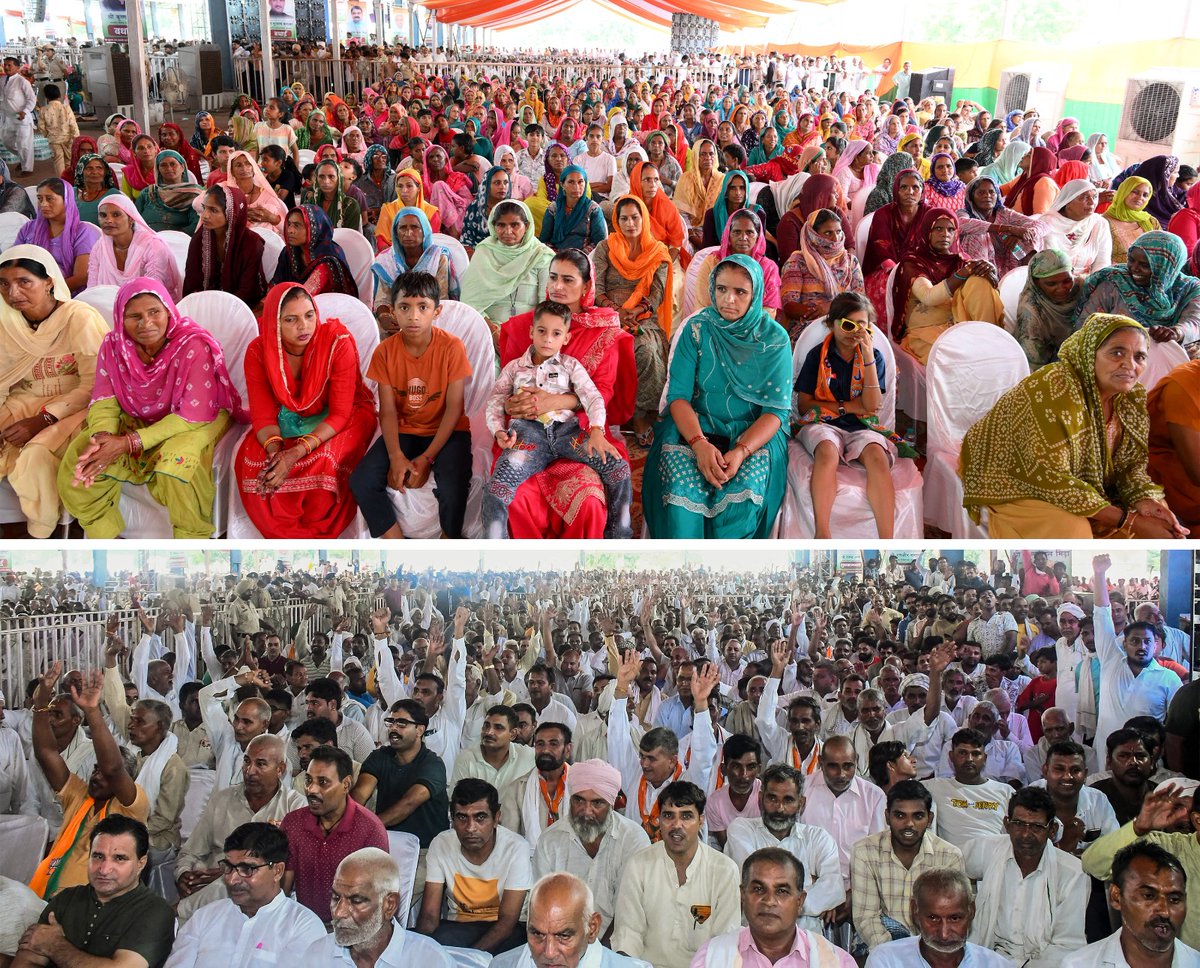 आज बाबा गैबी के संरक्षण में फल-फूल रही नरवाना की धरती पर आयोजित ‘धन्यवाद एवं विकास रैली’ में उपस्थित सभी सम्मानित परिवारजनों द्वारा किए गए आत्मीय स्वागत एवं अभिनंदन से अभिभूत हूँ।

प्रदेश की नॉन-स्टॉप सरकार हरियाणा के समग्र विकास के साथ-साथ नरवाना में विकास कार्यों को तीन गुना