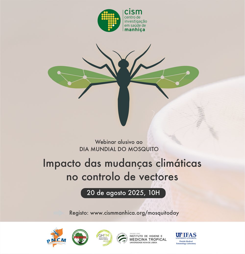 🦟🌡️ How does #ClimateChange affect mosquito behaviour and disease spread?

📅 Join <a href="/Manhica_CISM/">CISM Manhiça</a>'s #WorldMosquitoDay webinar on 20 August at 10 h to hear expert insights on the challenges of vector control.

Register for free: 🟠 f.mtr.cool/bovwfbueic

#GlobalHealth #Malaria