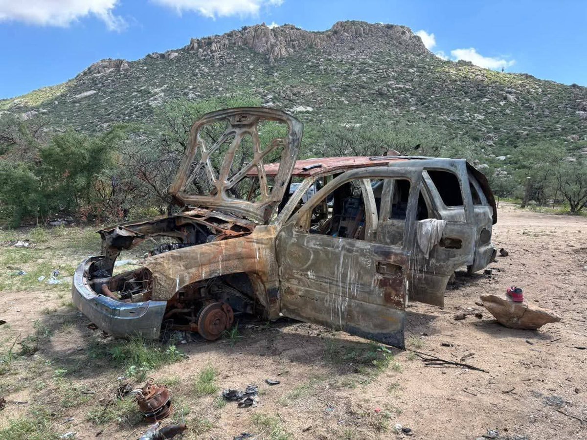 WARRIOR324gm's tweet photo. Entre #Saric y #Sasave 2 poblados del mpio Saric #Sonora #Mexico en una brecha el colectivo Madres Buscadoras de Sonora localizan 6 camionetas calcinadas y al menos 3 cuerpos calcinados @GobiernoMX
Ccp #Tamaulipas #Reynosa https://t.co/uY4kKg5W0i