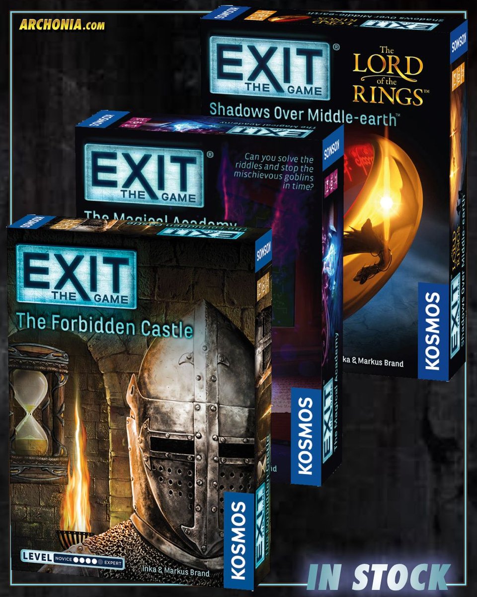 Archonia's tweet photo. Your mission, should you choose to accept it... is to escape! ๐ต๏ธ
We've got EXIT: The Game escape rooms on the shelves!
Which EXIT game has been your favorite so far?
Tell us in the comments! ๐
https://t.co/kbW5brIzGn
#EXITTheGame #EscapeRoom #Puzzles #GameNight #FamilyGame https://t.co/mAOIBAgg7G